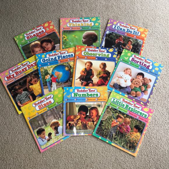 NEW *COMPLETE SET* Toddler Time Educational Activity Workbook Learning Book - Picture 1 of 7